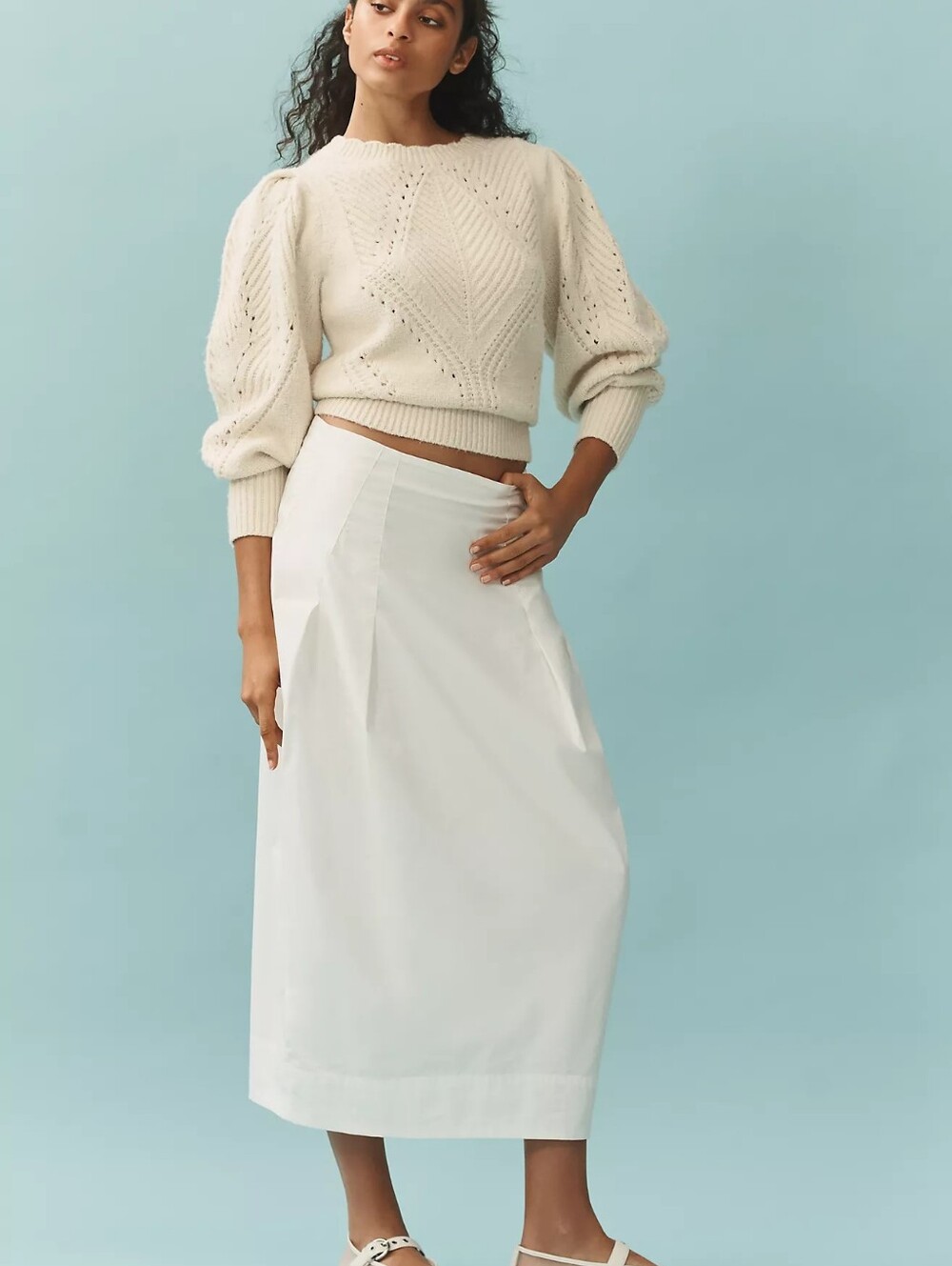 By Anthropologie Scalloped Collar Sweater Size XXS - Picture 3 of 12